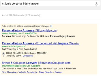 St. Louis personal injury lawyer paid results